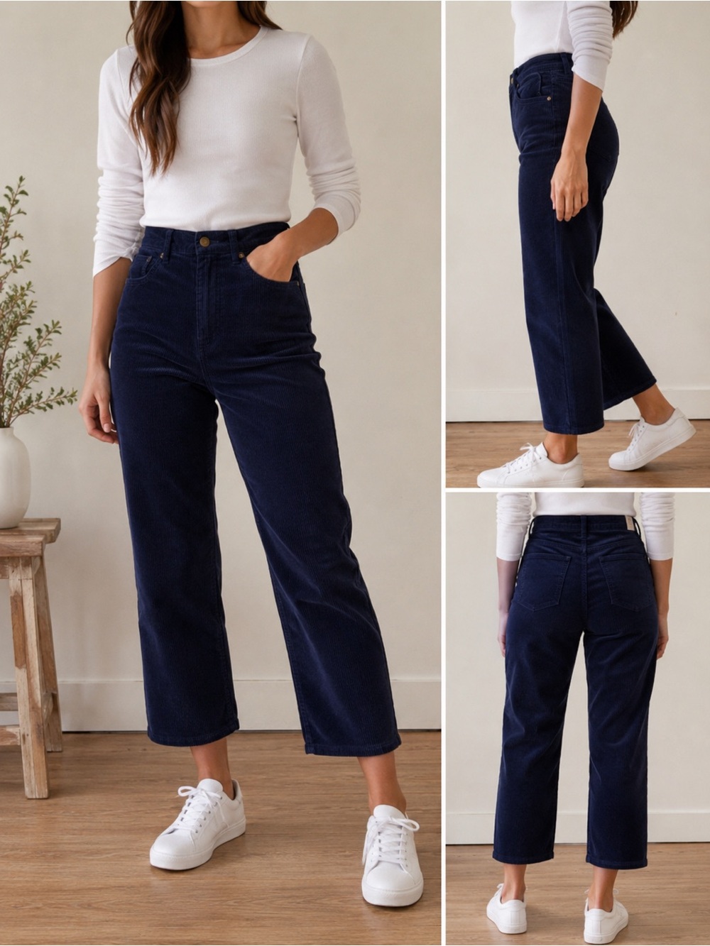 NWT Rolla’s Original Straight High Rise Midnight Cord Corduroy Pants Size 32